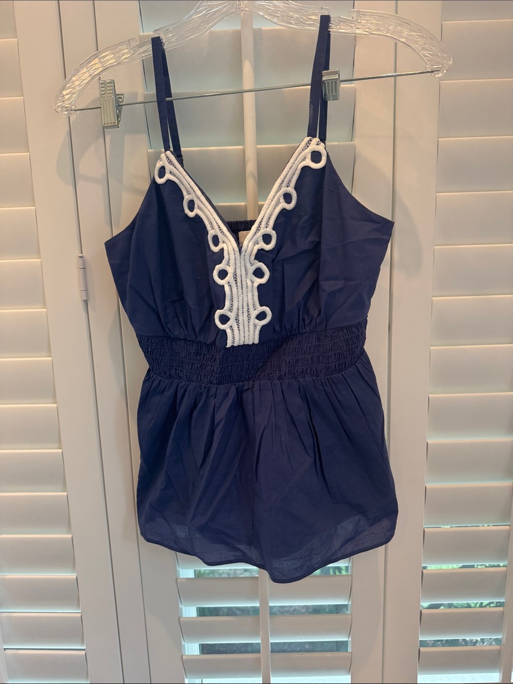 Lilly Pulitzer Zanna Navy Sleeveless Top